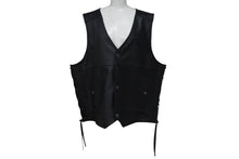 画像をギャラリービューアに読み込む, 新品未使用品 HARLEY-DAVIDSON ハーレーダビッドソン TRADITION Ⅱ LEATHER VEST レザー ベスト ブラック 黒 バイク 中古 4b001843