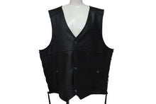 画像をギャラリービューアに読み込む, 新品未使用品 HARLEY-DAVIDSON ハーレーダビッドソン TRADITION Ⅱ LEATHER VEST レザー ベスト ブラック 黒 バイク 中古 4b001843