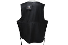 画像をギャラリービューアに読み込む, 新品未使用品 HARLEY-DAVIDSON ハーレーダビッドソン TRADITION Ⅱ LEATHER VEST レザー ベスト ブラック 黒 バイク 中古 4b001843