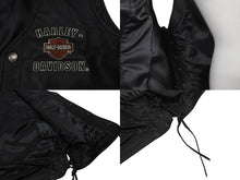 画像をギャラリービューアに読み込む, Harley Davidson ハーレーダビッドソン レザー ベスト 本革 vintage ドローコード RN103819CA03402 サイズ M ブラック 美品 中古 4b001844