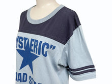 画像をギャラリービューアに読み込む, HYSTERIC GLAMOUR ヒステリックグラマー 半袖リンガーTシャツ 2CT-4900 フリーサイズ スターモチーフ ブルー ネイビー 美品 中古 4b001846