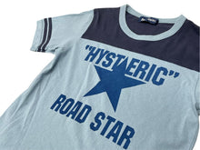 画像をギャラリービューアに読み込む, HYSTERIC GLAMOUR ヒステリックグラマー 半袖リンガーTシャツ 2CT-4900 フリーサイズ スターモチーフ ブルー ネイビー 美品 中古 4b001846