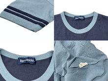 画像をギャラリービューアに読み込む, HYSTERIC GLAMOUR ヒステリックグラマー 半袖リンガーTシャツ 2CT-4900 フリーサイズ スターモチーフ ブルー ネイビー 美品 中古 4b001846