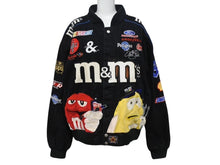 画像をギャラリービューアに読み込む, JH DESIGN スタジャン M＆M’s ロゴ ワッペン コットン レーシングジャケット vintage ヴィンテージ RN76599 ブラック 中古 4b001847