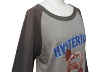 Load image into Gallery viewer, hysteric glamour ヒステリック グラマー ラグラン 長袖 Tシャツ 2CL-5620 00s グレー ブルー コットン 中古 4b001854