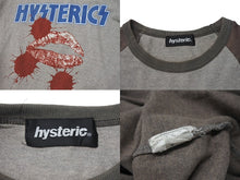 Load image into Gallery viewer, hysteric glamour ヒステリック グラマー ラグラン 長袖 Tシャツ 2CL-5620 00s グレー ブルー コットン 中古 4b001854