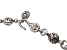 画像をギャラリービューアに読み込む, CHROME HEARTS クロムハーツ #1クロスボールタイニーCHクロス ブレスレット 重量約53.6g 全長約27cm シルバー925 美品 中古 4b001867