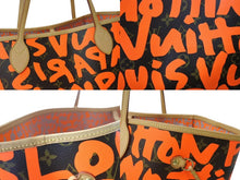 Load image into Gallery viewer, 極美品 LOUIS VUITTON ルイヴィトン モノグラムグラフィティ ネヴァーフルGM トートバッグ M93702 ブラウン オレンジ 中古 4b001868