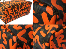 Load image into Gallery viewer, 極美品 LOUIS VUITTON ルイヴィトン モノグラムグラフィティ ネヴァーフルGM トートバッグ M93702 ブラウン オレンジ 中古 4b001868