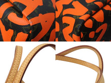 Load image into Gallery viewer, 極美品 LOUIS VUITTON ルイヴィトン モノグラムグラフィティ ネヴァーフルGM トートバッグ M93702 ブラウン オレンジ 中古 4b001868