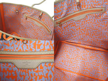 Load image into Gallery viewer, 極美品 LOUIS VUITTON ルイヴィトン モノグラムグラフィティ ネヴァーフルGM トートバッグ M93702 ブラウン オレンジ 中古 4b001868