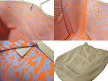 Load image into Gallery viewer, 極美品 LOUIS VUITTON ルイヴィトン モノグラムグラフィティ ネヴァーフルGM トートバッグ M93702 ブラウン オレンジ 中古 4b001868