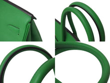 Load image into Gallery viewer, 極美品 HERMES エルメス BIRKIN バーキン35 バンブー グリーン ゴールド金具 ヴォーエプソン ハンドバッグ □R刻印 中古 4b001871