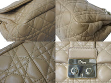 画像をギャラリービューアに読み込む, CHRISTIAN DIOR クリスチャンディオール カナージュ ニューロック セミショルダーバッグ レディディオール ベージュ 美品 中古 4b001876