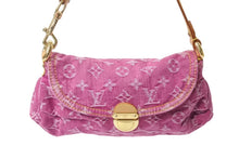 画像をギャラリービューアに読み込む, 極美品 LOUIS VUITTON ルイヴィトン ミニプリーティ ワンショルダーバッグ M95216 モノグラム デニム ピンク 中古 4b001887