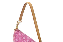画像をギャラリービューアに読み込む, 極美品 LOUIS VUITTON ルイヴィトン ミニプリーティ ワンショルダーバッグ M95216 モノグラム デニム ピンク 中古 4b001887