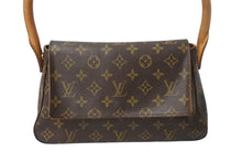 画像をギャラリービューアに読み込む, LOUIS VUITTON ルイヴィトン モノグラム ミニルーピング ショルダーバッグ M51147 PVC レザー ブラウン 美品 中古 4b001914