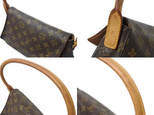画像をギャラリービューアに読み込む, LOUIS VUITTON ルイヴィトン モノグラム ミニルーピング ショルダーバッグ M51147 PVC レザー ブラウン 美品 中古 4b001914