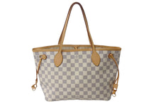 画像をギャラリービューアに読み込む, LOUIS VUITTON ルイヴィトン ハンドバッグ ネヴァーフルPM ダミエアズールキャンバス N41362 ホワイトゴールド金具 美品 中古 4b001915