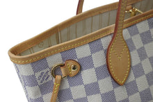 画像をギャラリービューアに読み込む, LOUIS VUITTON ルイヴィトン ハンドバッグ ネヴァーフルPM ダミエアズールキャンバス N41362 ホワイトゴールド金具 美品 中古 4b001915