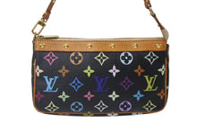 画像をギャラリービューアに読み込む, LOUIS VUITTON ルイヴィトン ポシェット アクセソワール アクセサリーポーチ M92648 モノグラム マルチカラー ブラック 美品 中古 4b001918