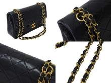 Load image into Gallery viewer, 極美品 CHANEL シャネル マトラッセ23 Wフラップ Wチェーン ショルダーバッグ 1番台 ラムスキン ココマーク ブラック ゴールド金具 中古 4b001921