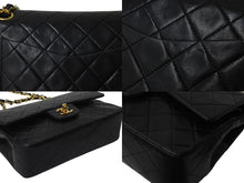 Load image into Gallery viewer, 極美品 CHANEL シャネル マトラッセ23 Wフラップ Wチェーン ショルダーバッグ 1番台 ラムスキン ココマーク ブラック ゴールド金具 中古 4b001921