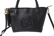 画像をギャラリービューアに読み込む, 極美品 GUCCI グッチ SOHO ソーホー ハンドバッグ ショルダーバッグ 369176 2way レザー ゴールド金具 ブラック 美品 中古 4b001922