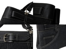 Load image into Gallery viewer, 極美品 Christian Dior クリスチャンディオール ハンドバッグ トートバッグ ブラック デニム レザー BM-0042 シルバー金具 中古 4b001925