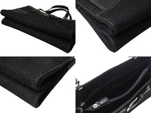 Load image into Gallery viewer, 極美品 Christian Dior クリスチャンディオール ハンドバッグ トートバッグ ブラック デニム レザー BM-0042 シルバー金具 中古 4b001925