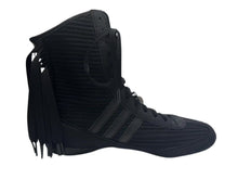 Load image into Gallery viewer, 新品同様 Adidas × STELLA McCARTNEY アディダス×ステラマッカートニー ラサント フリンジ ハイカット スニーカー日本限定カラー ブラック サイズ27.0cm 中古 4b001931