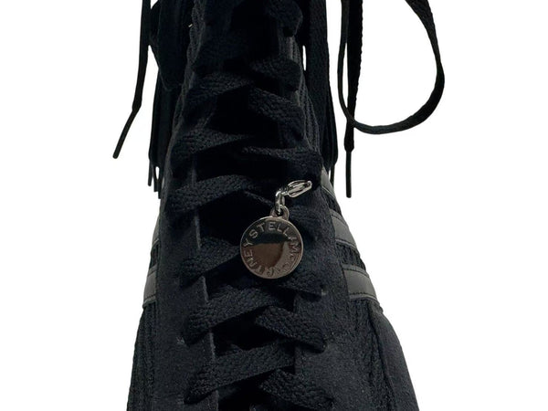 新品同様 Adidas × STELLA McCARTNEY アディダス×ステラマッカートニー ラサント フリンジ ハイカット スニーカー日本限定カラー ブラック サイズ27.0cm 中古 4b001931