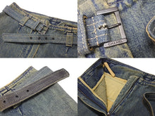 Load image into Gallery viewer, CHANEL シャネル フレアデニム デニムパンツ 00A P16439W02683 ベルト付き コットン インディゴブルー サイズ34 美品 中古 4b001939