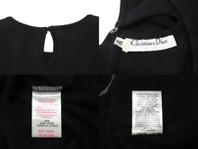 画像をギャラリービューアに読み込む, CHRISTIAN DIOR クリスチャンディオール 安全ピン ロンT 長袖Tシャツ ラインストーン ブラック シルバー サイズ10 美品 中古 4b001941