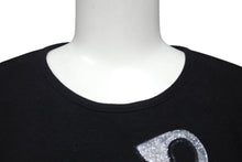 画像をギャラリービューアに読み込む, CHRISTIAN DIOR クリスチャンディオール 安全ピン ロンT 長袖Tシャツ ラインストーン ブラック シルバー サイズ10 美品 中古 4b001941