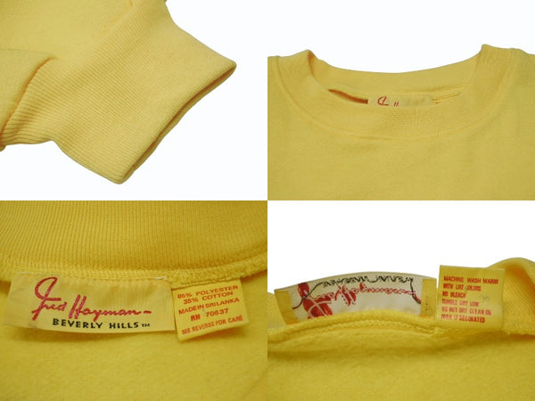 FRED HAYMAN フレッドヘイマン 273 ロデオドライブ 90's ヴィンテージ スウェット クルーネック イエロー 美品 中古 4b001945