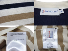 画像をギャラリービューアに読み込む, MONCLER モンクレール ボーダー ニット ワンピース ノースリーブ アイボリー ネイビー レッド ベージュ サイズM 美品 中古 4b001947