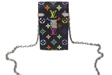 画像をギャラリービューアに読み込む, 極美品 LOUIS VUITTON ルイヴィトン フォンポーチ メティス ショルダーバッグ M14098 モノグラム マルチカラー ブラック 村上隆 中古 4b001950