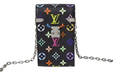 画像をギャラリービューアに読み込む, 極美品 LOUIS VUITTON ルイヴィトン フォンポーチ メティス ショルダーバッグ M14098 モノグラム マルチカラー ブラック 村上隆 中古 4b001950
