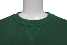 画像をギャラリービューアに読み込む, 極美品 CELINE セリーヌ クロップドスウェット トレーナー ロゴ 2Y796670Q コットン グリーン ホワイト サイズXS 中古 4b001955