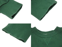 画像をギャラリービューアに読み込む, 極美品 CELINE セリーヌ クロップドスウェット トレーナー ロゴ 2Y796670Q コットン グリーン ホワイト サイズXS 中古 4b001955