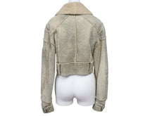 画像をギャラリービューアに読み込む, 極美品 CHRISTIAN DIOR クリスチャンディオール ムートンジャケット 4A20127070 ラムスキン カーキ ベージュ サイズ36 中古 4b001960