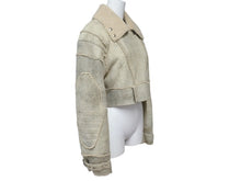 画像をギャラリービューアに読み込む, 極美品 CHRISTIAN DIOR クリスチャンディオール ムートンジャケット 4A20127070 ラムスキン カーキ ベージュ サイズ36 中古 4b001960