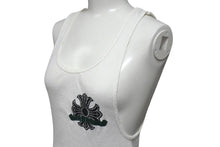 画像をギャラリービューアに読み込む, CHROME HEARTS クロムハーツ CHプラス ホースシュー タンクトップ ホワイト グリーン ブラック サイズL 良品 中古 4b001962 正規品