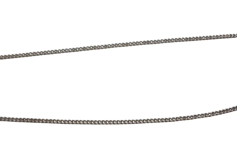 Very Good Condition CHANEL Cocomark Necklace 05V Silver White Metal Logo Accessory Jewelry 5.8g Used 4b001974