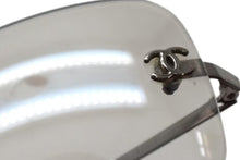 Load image into Gallery viewer, CHANEL シャネル リムレス サングラス 4017 c.124/6I サイズ62□17 120 ココマーク シルバー グレー 美品 中古 4b001977