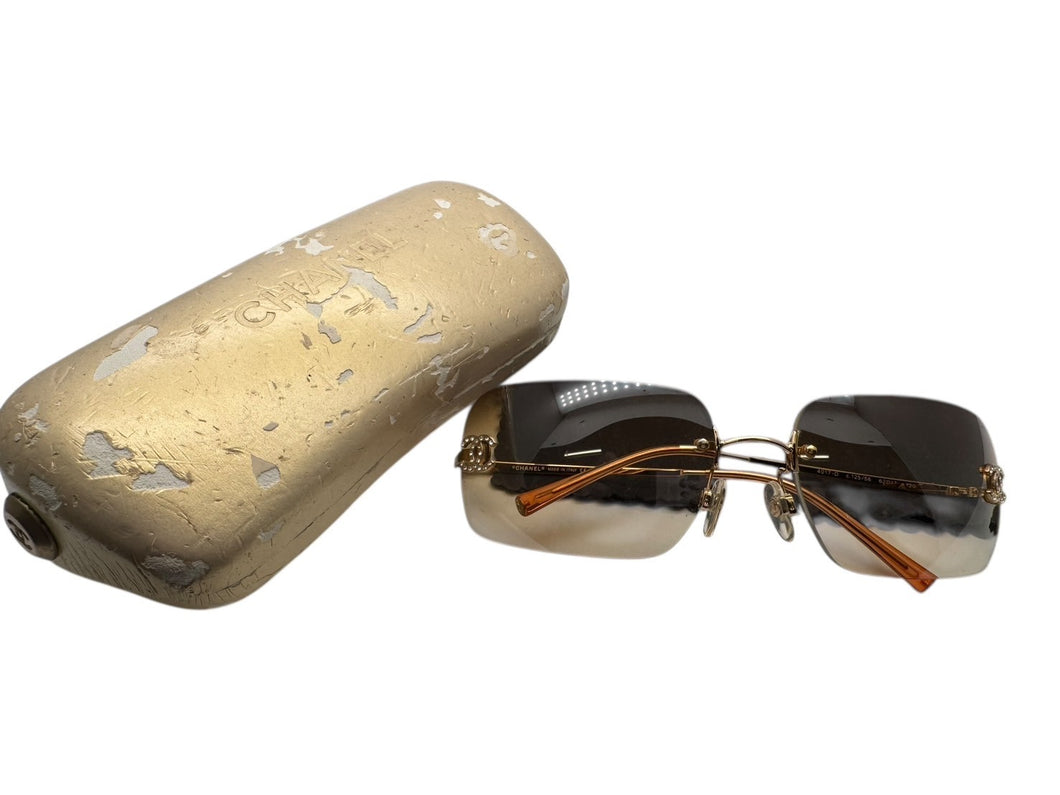 CHANEL シャネル リムレス サングラス サイズ62□17 120 ココマーク