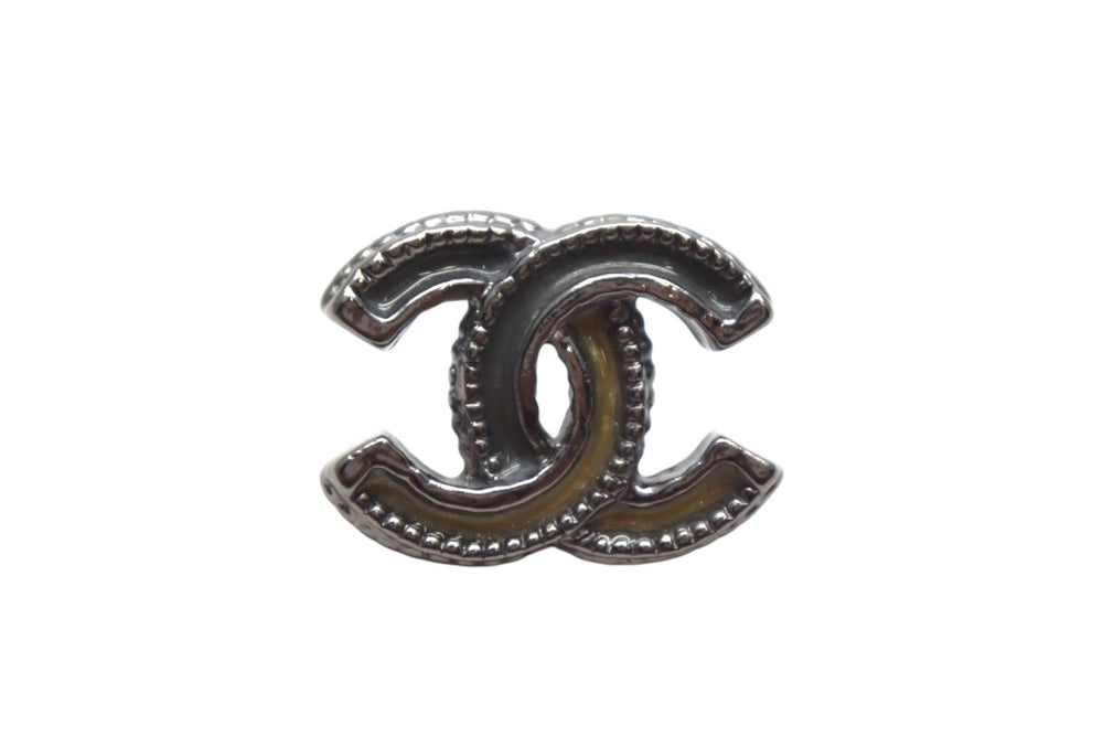 CHANEL シャネル ココマーク ラウンドチェーン ピアス A12A 重量約6.0g グレー イエロー シルバー メタル 両耳用 美品 中古 4b001980