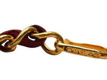 Load image into Gallery viewer, 極美品 CHANEL シャネル チェーンベルト A01427 ココマーク メタル レザー GP ゴールド レッド 小物 中古 4b001993