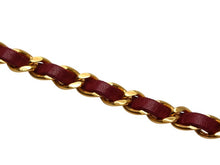 Load image into Gallery viewer, 極美品 CHANEL シャネル チェーンベルト A01427 ココマーク メタル レザー GP ゴールド レッド 小物 中古 4b001993